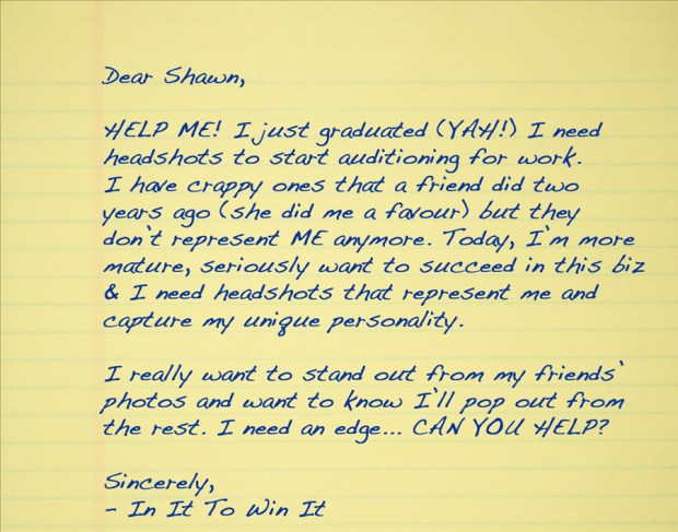 Headshots for dancers letter Headshots for dancers letter